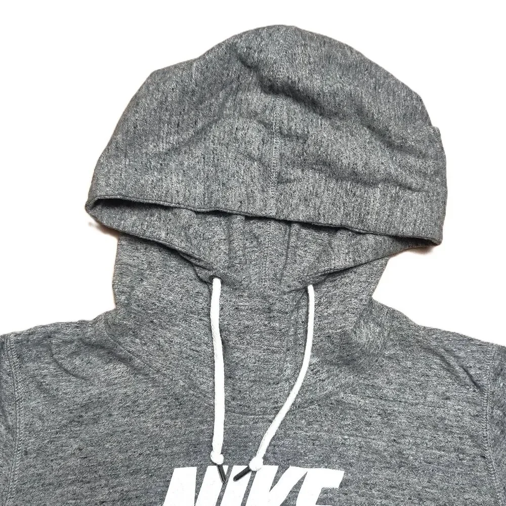 Nike Hoodie Women’s Medium Gray Just Do It Swoosh Pullover Sweatshirt